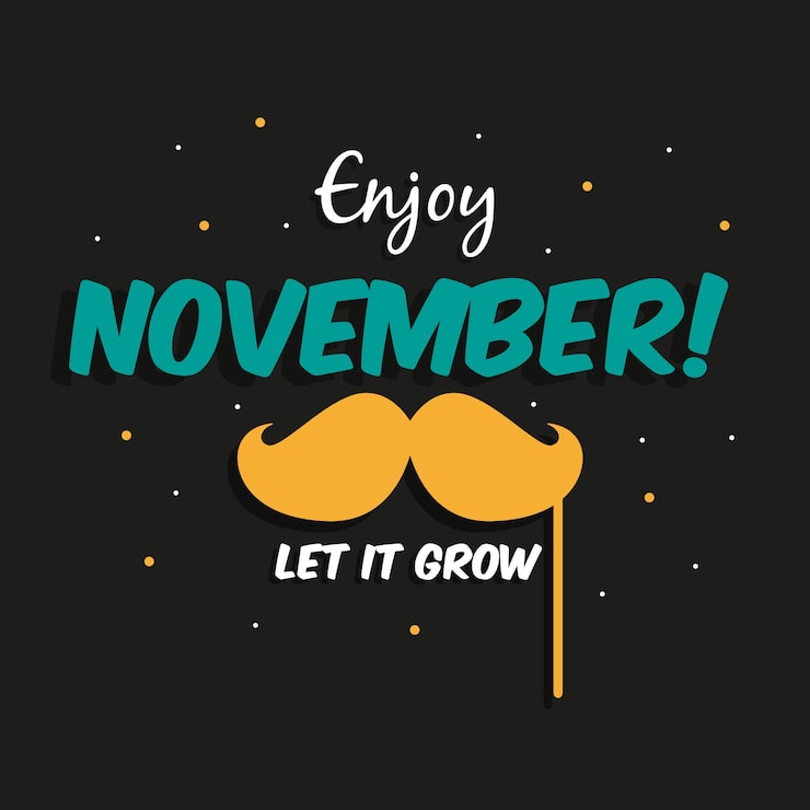 Gratis Vektor dejlig movember komposition med fladt design
