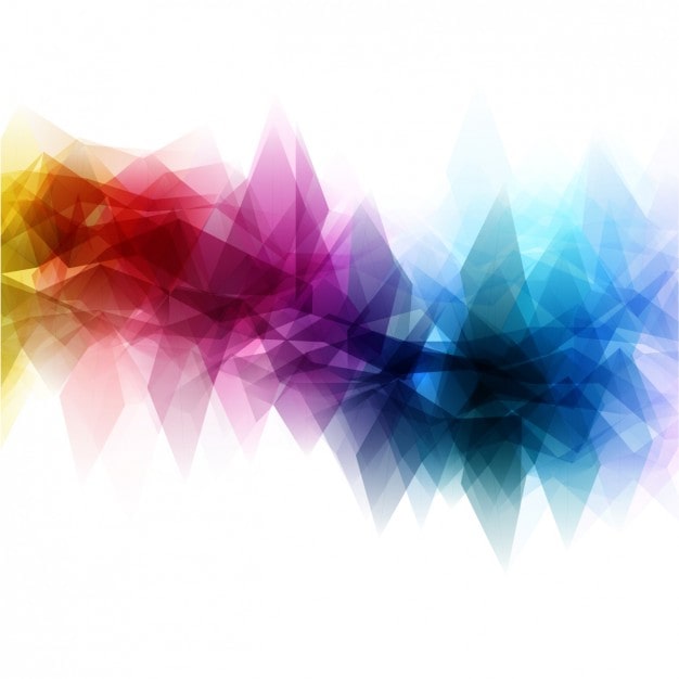 Gratis Vektor farverig polygonal baggrund