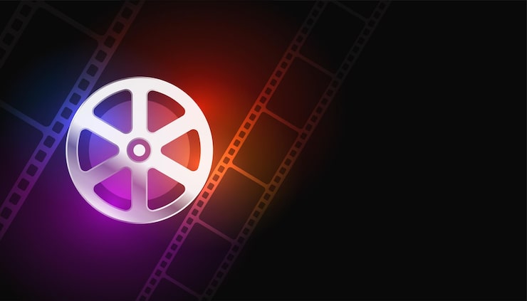 Gratis Vektor filmtid biograf filmstrip baggrund