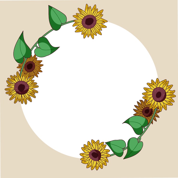 Gratis Vektor flat design av solrosram
