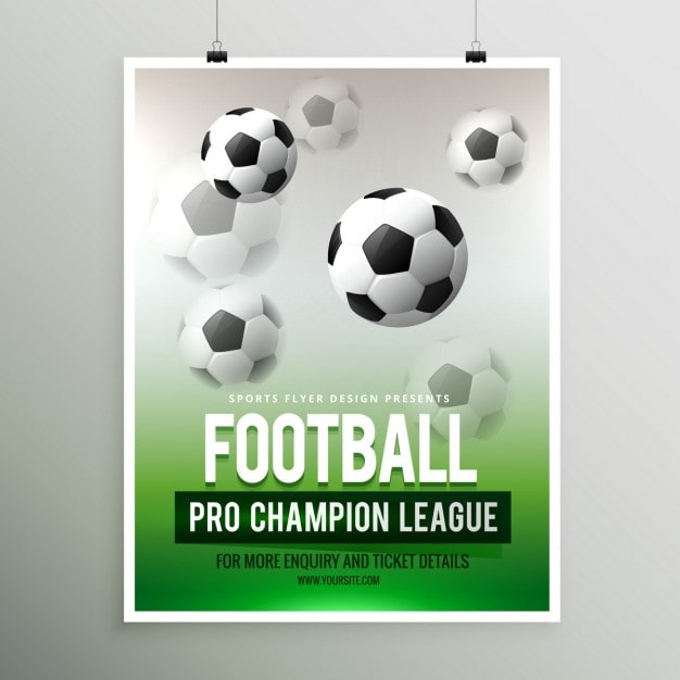 Gratis Vektor fodbold liga plakat