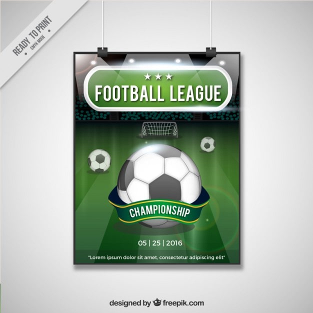 Gratis Vektor fodboldliga skabelon