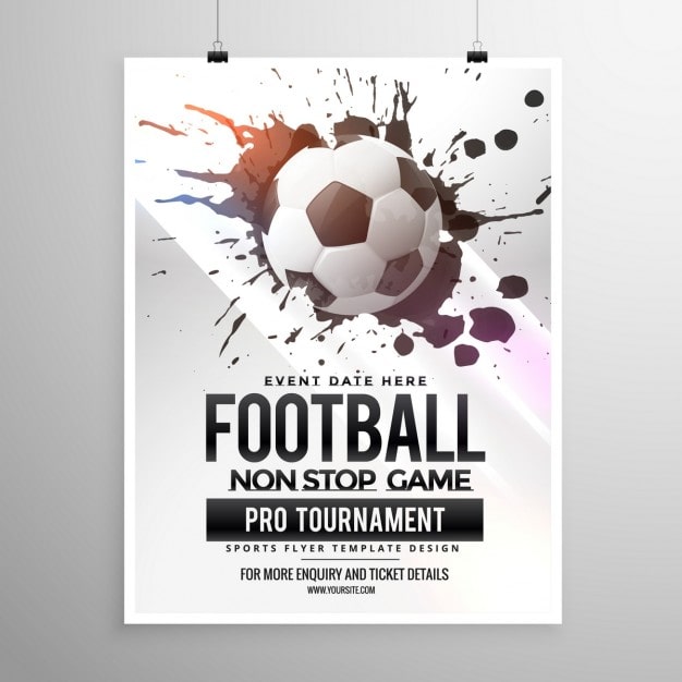 Gratis Vektor fodboldspilsturneringsplakat