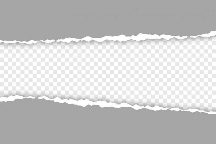 Gratis Vektor grå iturevet papir transparent baggrund