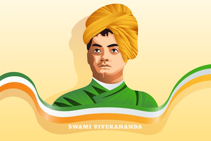 Gratis Vektor gradient swami vivekananda illustration