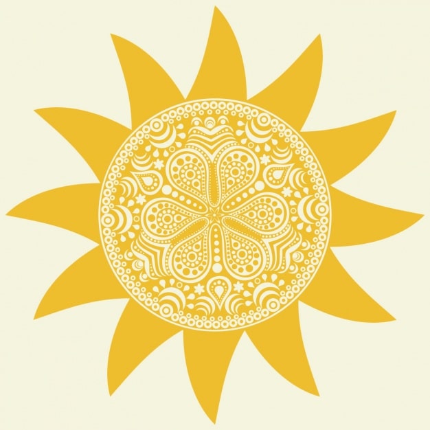 Gratis Vektor gul mandala