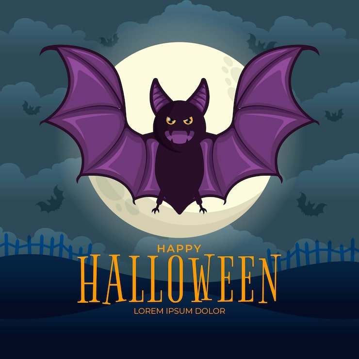 Gratis Vektor halloween festivalfladdermus