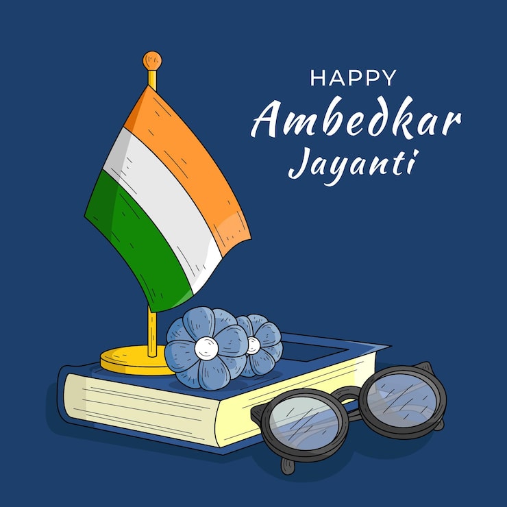 Gratis Vektor handritad ambedkar jayanti-illustration