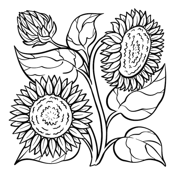 Gratis Vektor handritad blomsterillustration
