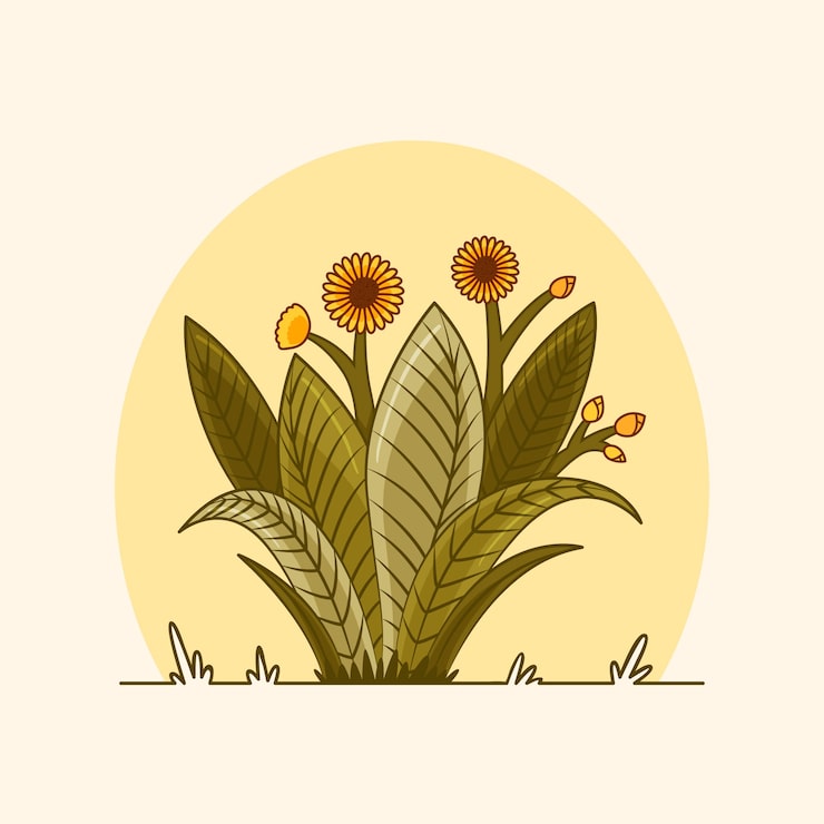 Gratis Vektor håndtegnet frailejon plante illustration
