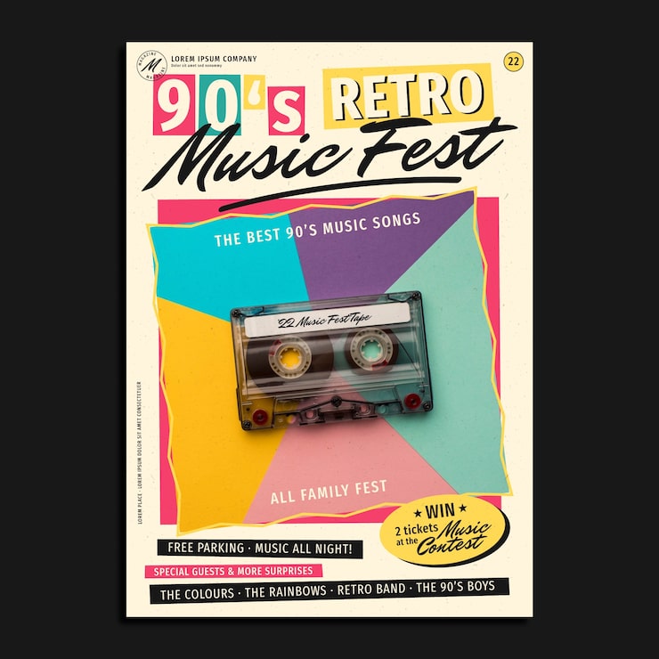 Gratis Vektor håndtegnet retro reklameplakat