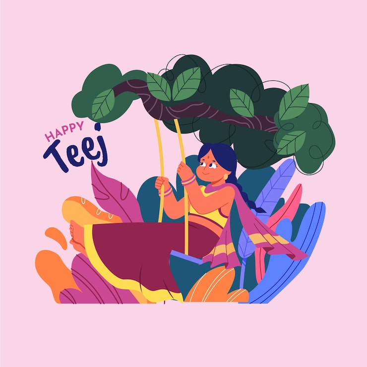 Gratis Vektor håndtegnet teej festival illustration