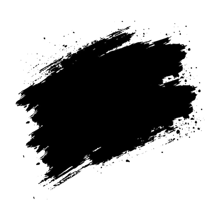Modern svart grunge penseldrag på en vit bakgrund