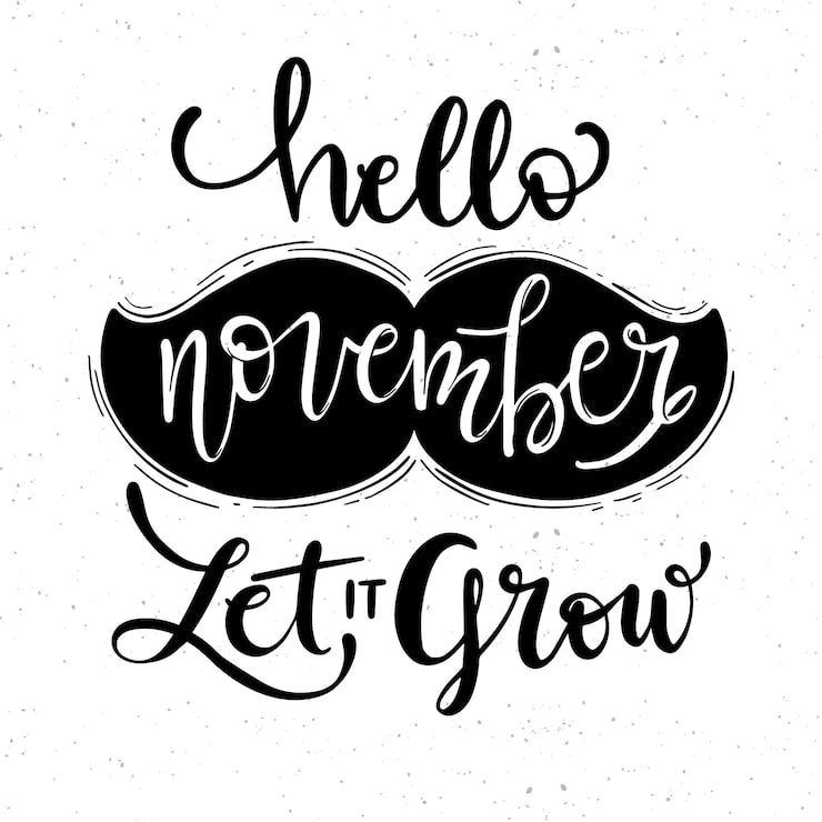 Gratis Vektor movember baggrund med tekst