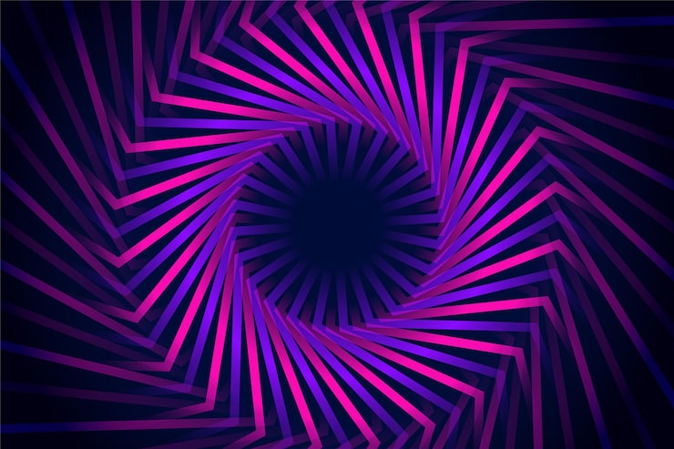 Gratis Vektor psykedelisk baggrund med optisk illusion