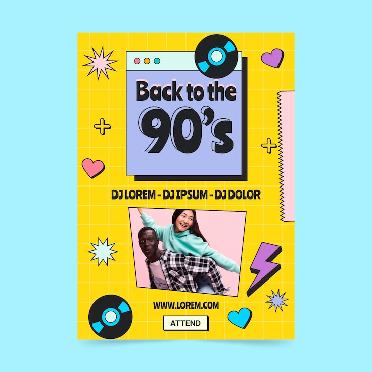 Gratis Vektor retro reklame plakat designskabelon