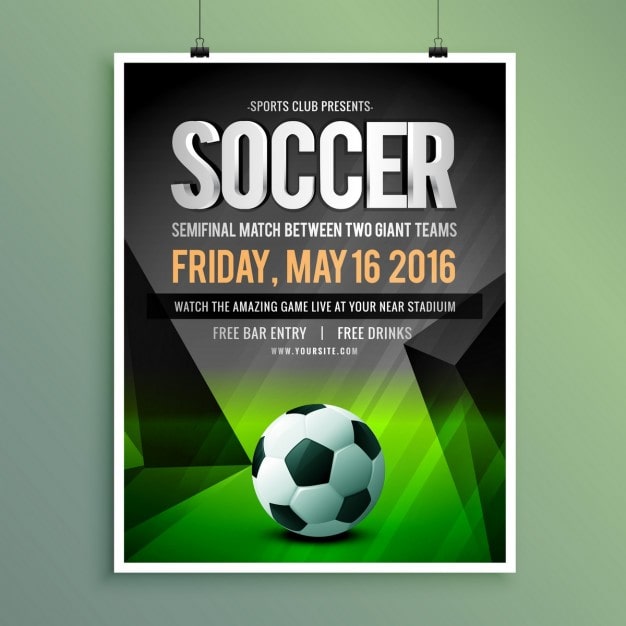 Gratis Vektor semifinale plakat til fodboldkamp