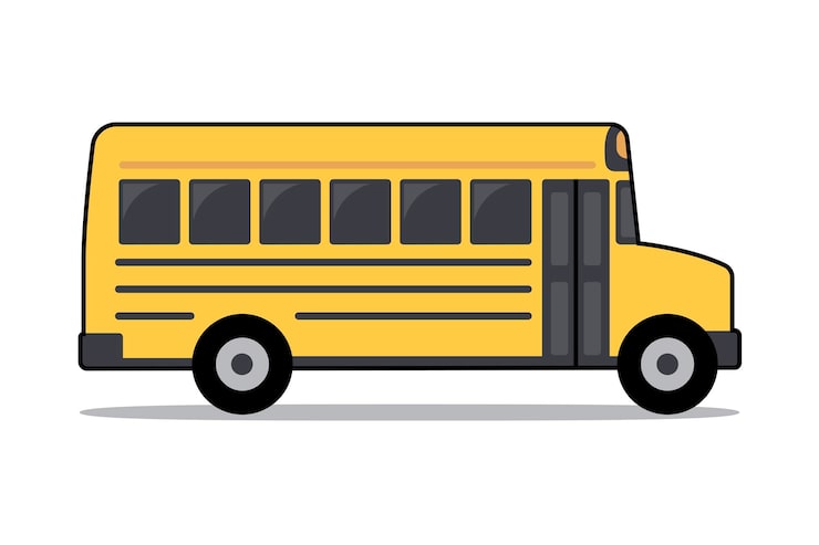 Gratis Vektor skolbuss, sidovy