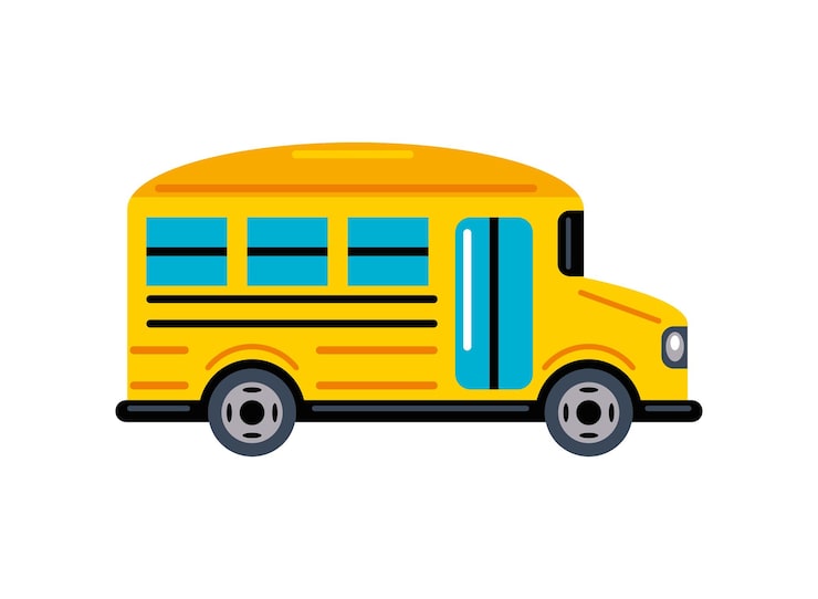 Gratis Vektor skolbuss utbildning isolerad illustration
