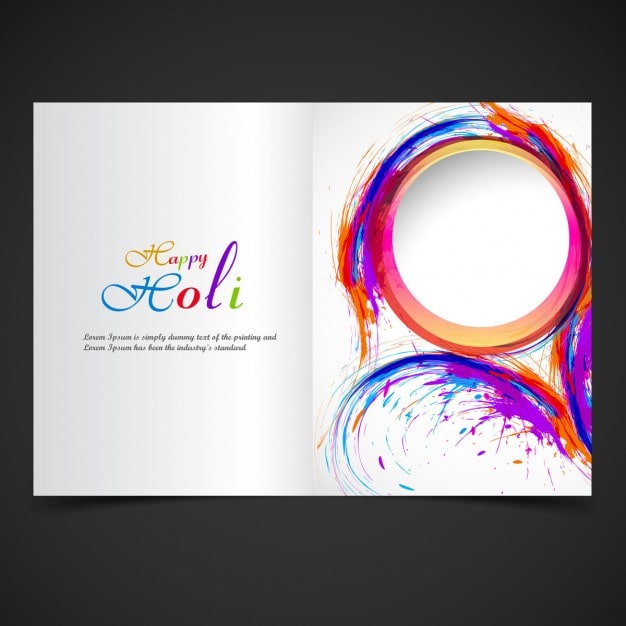 Gratis Vektor smuk holi festival brochure