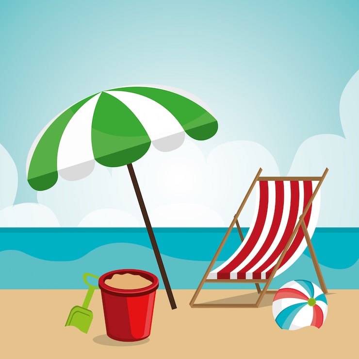 Gratis Vektor sommar design.