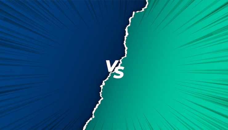 Gratis Vektor versus vs. skærmbaggrund i iturevet papirstil