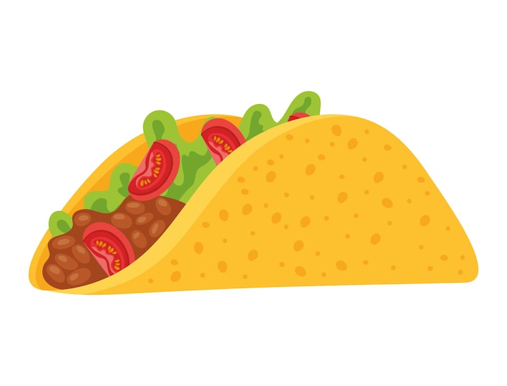 Gratis Vektor mexikansk taco design