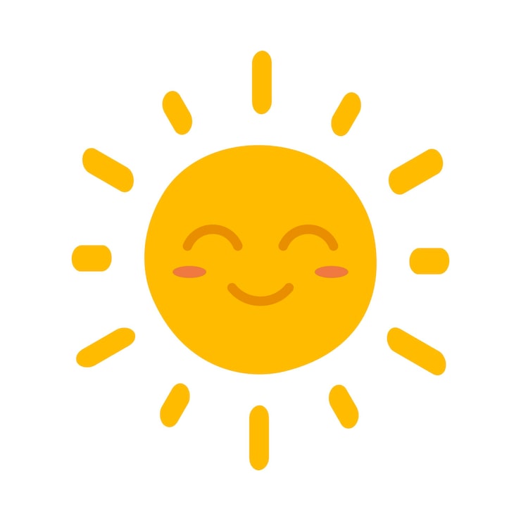 Gratis Vektor sol doodle glad ansikt