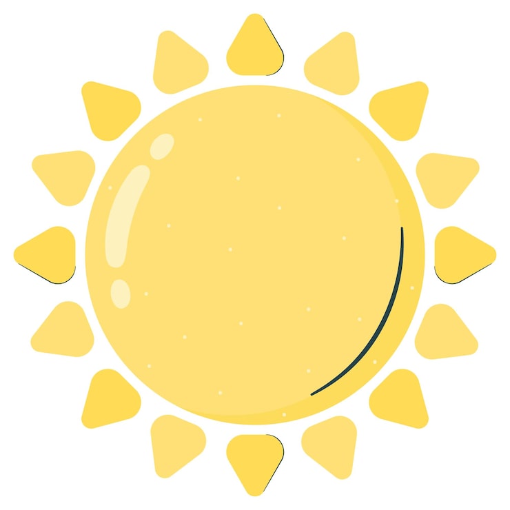 Gratis Vektor sterkt sol design
