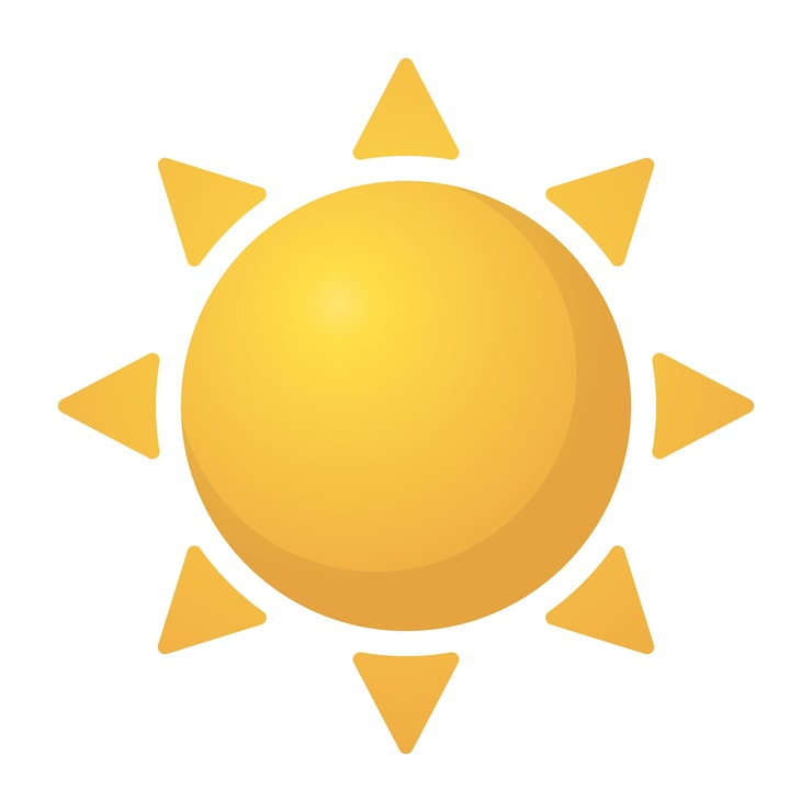 Gratis Vektor sun gradient style
