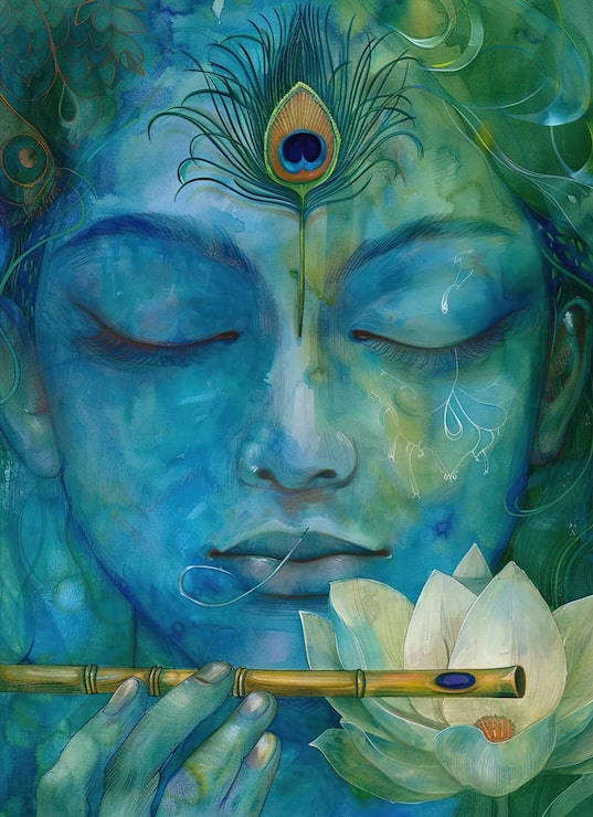 Photo hình ảnh minh họa về thần krishna janmashtami vui vẻ trong lễ hội janmashtami của ấn độ