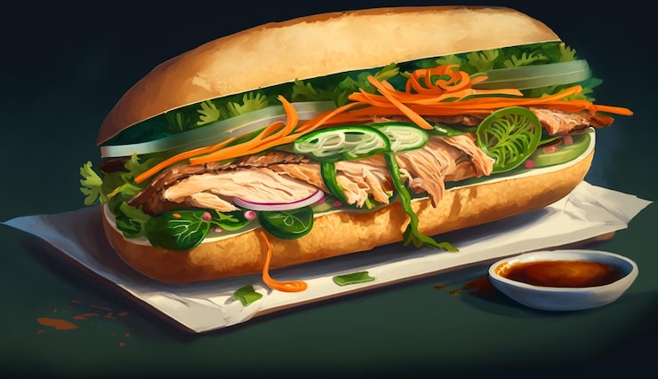 Miễn phí Photo bánh mì sandwich thịt bò nướng trên ciabatta với cà chua ai tạo sinh