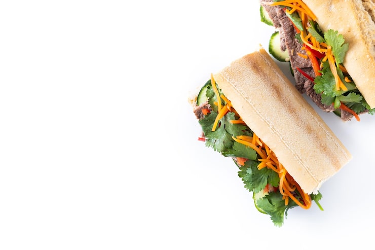 Miễn phí Photo bánh mì sandwich việt nam bị cô lập trên nền trắng