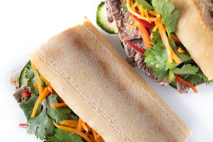 Miễn phí Photo bánh mì sandwich việt nam bị cô lập trên nền trắng