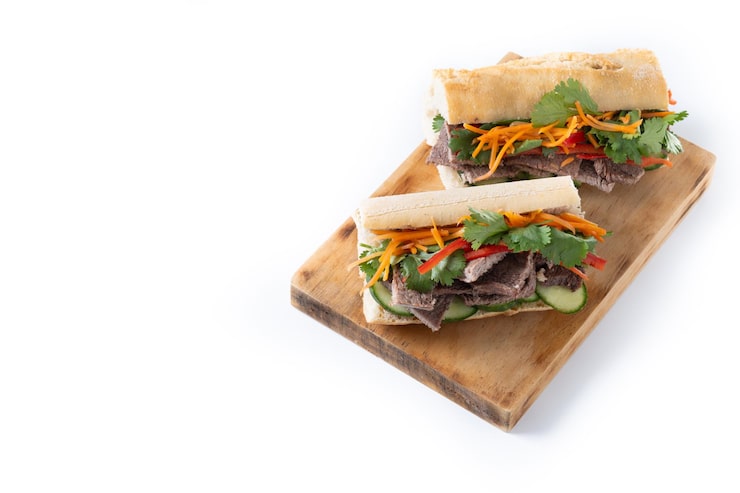 Miễn phí Photo bánh mì sandwich việt nam bị cô lập trên nền trắng