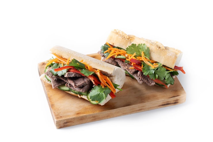 Miễn phí Photo bánh mì sandwich việt nam bị cô lập trên nền trắng