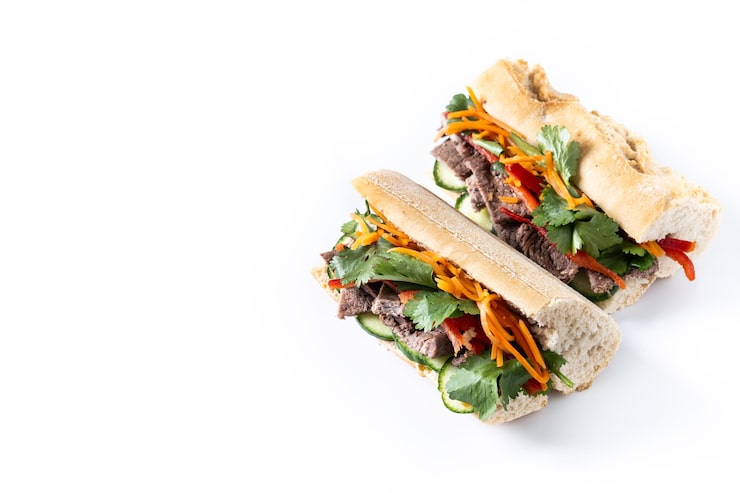 Miễn phí Photo bánh mì thịt heo việt nam cô lập trên nền trắng