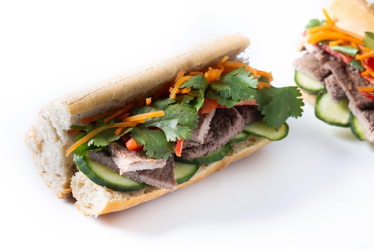 Miễn phí Photo bánh mì thịt heo việt nam cô lập trên nền trắng