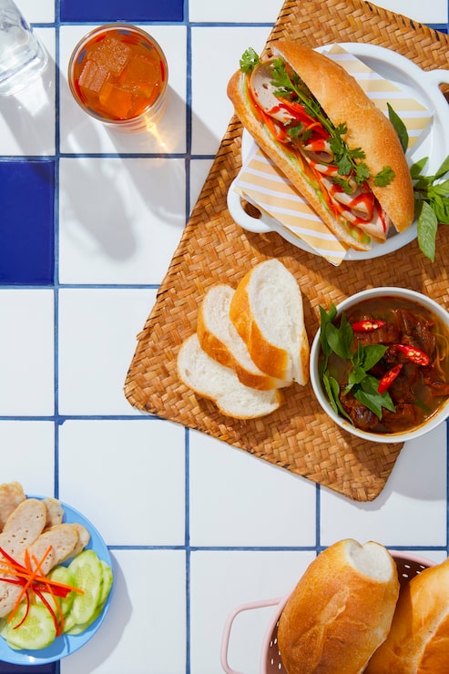 Miễn phí Photo góc nhìn từ trên xuống của món ăn ngon trên bàn