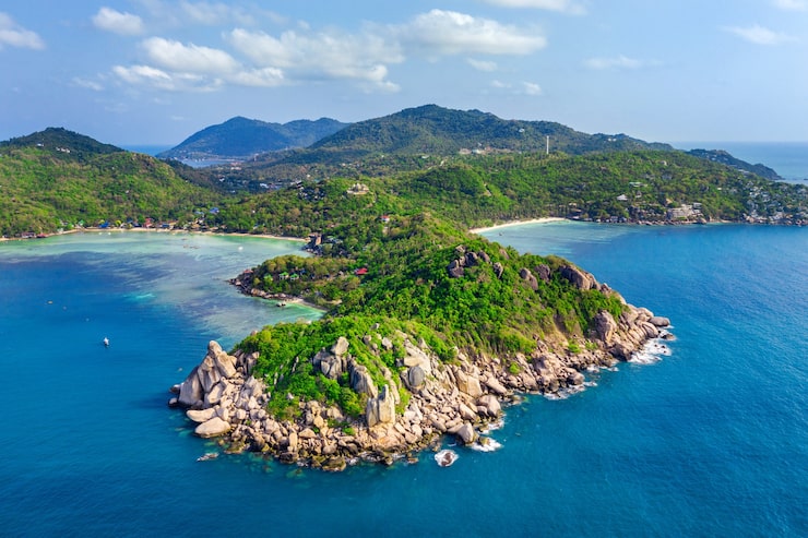 Miễn phí Photo toàn cảnh trên không của đảo koh tao xinh đẹp ở surat thani, thái lan