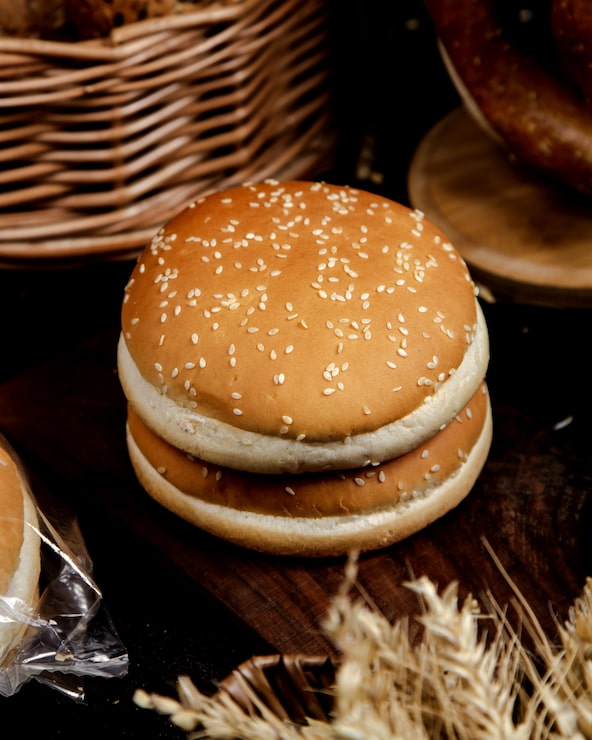 Miễn phí Photo vỏ bánh mì kẹp thịt với vừng trên cùng
