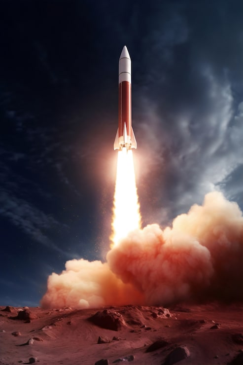 Ilmainen Kuva raketti lentää avaruudessa