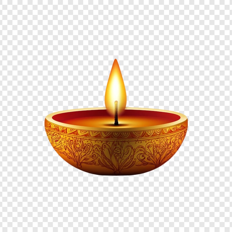 Ilmainen PSD valaistu diwali diya, valon ja toivon symboli