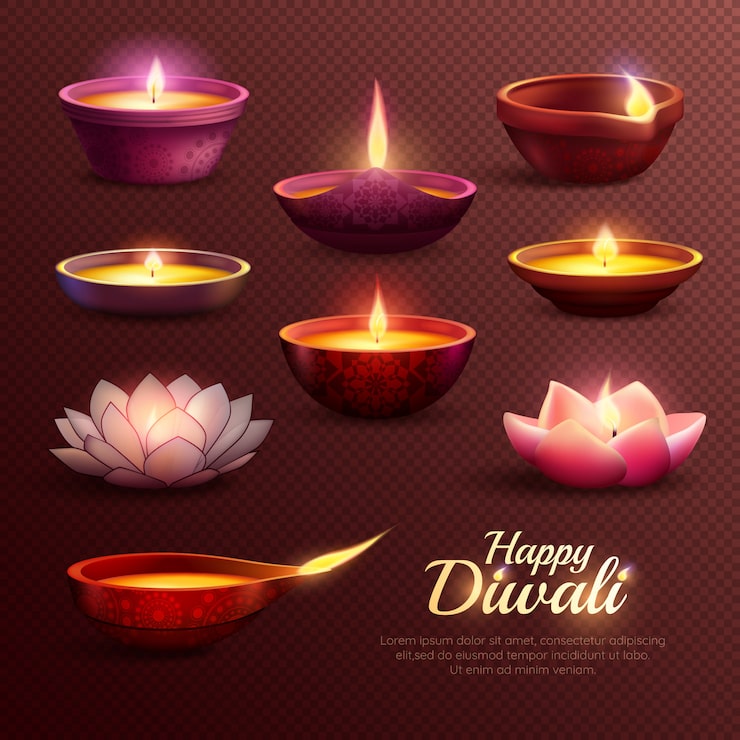 Ilmainen Vektori diwali -juhlamalli