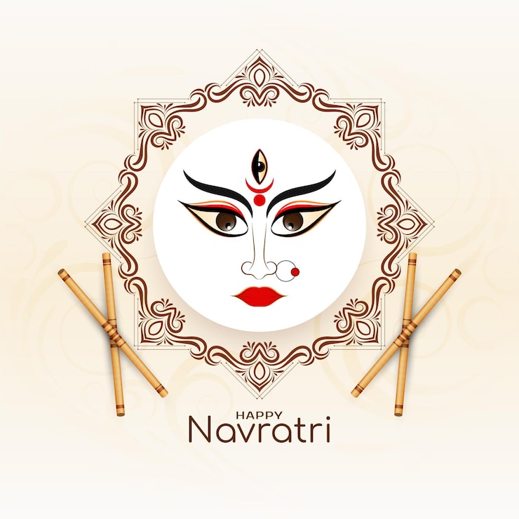 Ilmainen Vektori hyvää navratria ja durga pujaa perinteinen juhla tausta