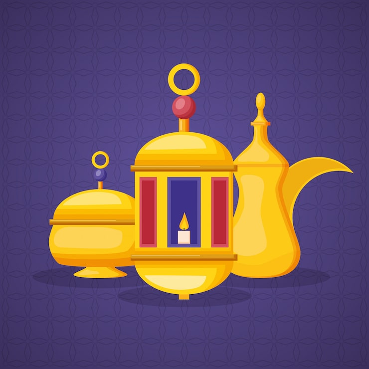 Ilmainen Vektori ramadan-elementtejä