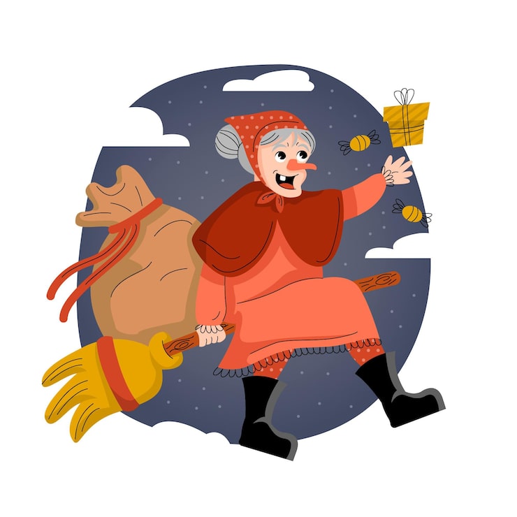Ilmainen Vektori sarjakuvahahmo befana