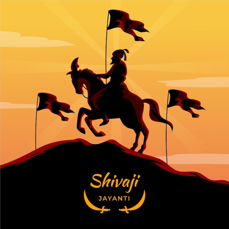 Ilmainen Vektori shivaji jayanti -kuvitus