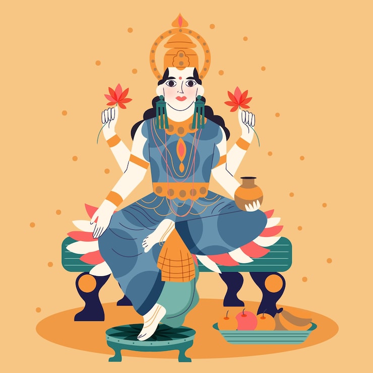 Ilmainen Vektori tasainen kuvitus vasant panchami -festivaalille