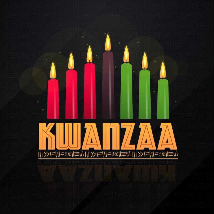 Ilmainen Vektori tasainen kwanzaan värikkäät kynttilät